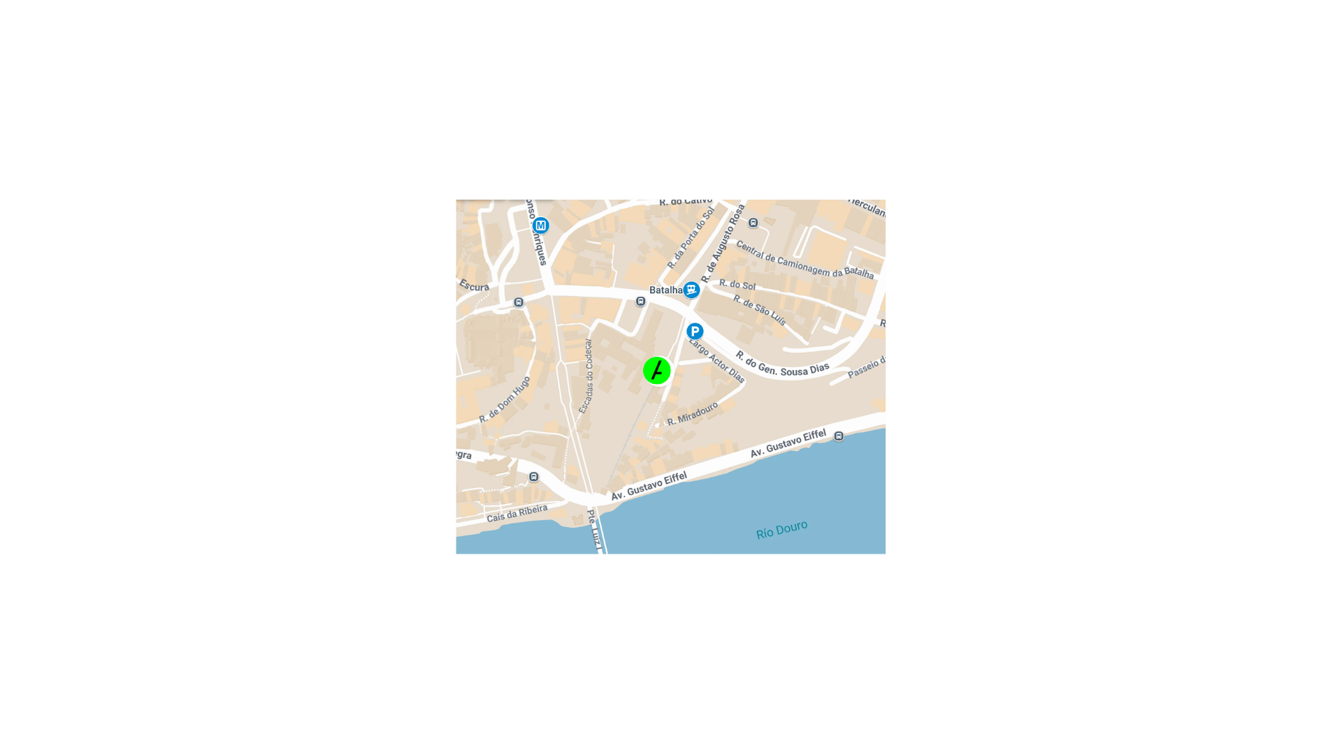 Map showing the location of Casa das Máquinas